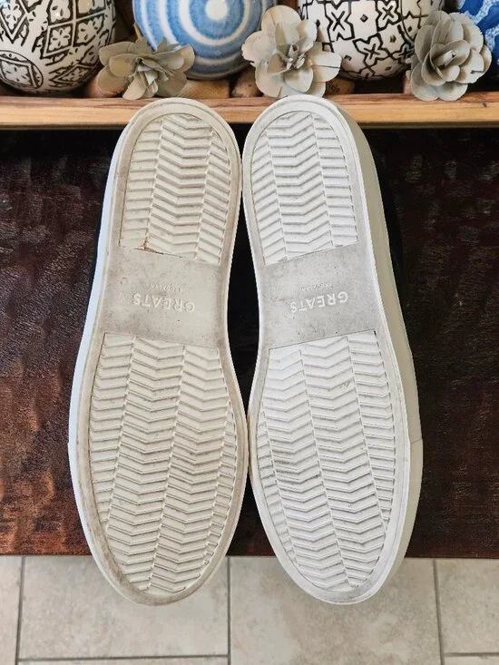 GREATS Men's Royale Leather Sneakers, Black, Sz 13 - Picture 7 of 16